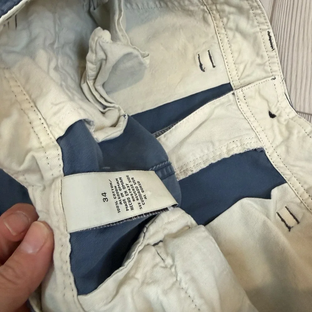 Polo Ralph Lauren Size 34 Blue Cargo Chino‎ Cotton Shorts